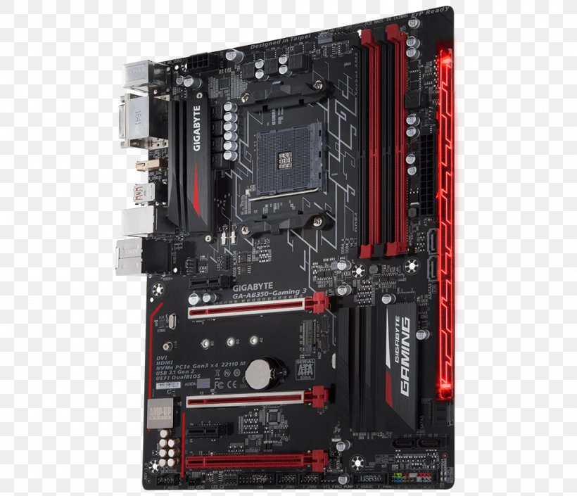 Socket AM4 ATX MSI B350 GAMING PLUS Motherboard, PNG, 1000x860px, Socket Am4, Atx, Central Processing Unit, Computer Accessory, Computer Case Download Free