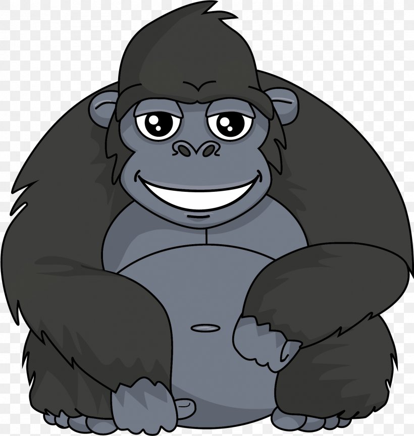 Western Gorilla Pan Drawing Clip Art, PNG, 1713x1805px, Western Gorilla, Animation, Art, Black Hair, Cartoon Download Free