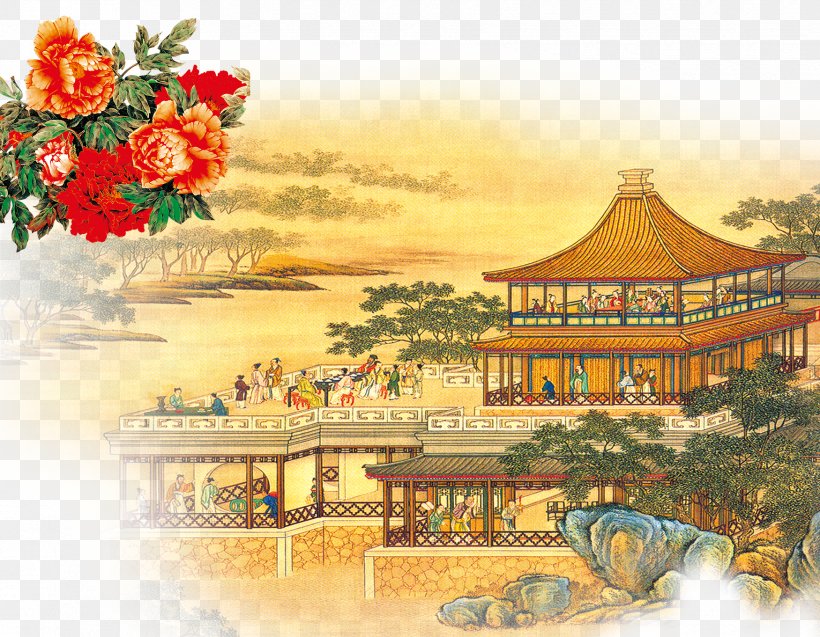 Mooncake Mid-Autumn Festival Minyoun Royal Hotel Packaging And Labeling, PNG, 1750x1361px, China, Chinese Architecture, Chinese Cuisine, Chinese Painting, Dream Of The Red Chamber Download Free
