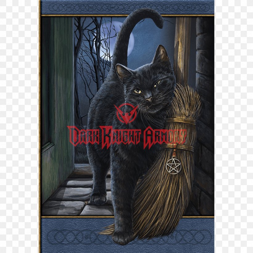 Black Cat Kitten Witchcraft Gothic Fiction, PNG, 844x844px, Cat, Art, Artist, Black Cat, Canvas Download Free