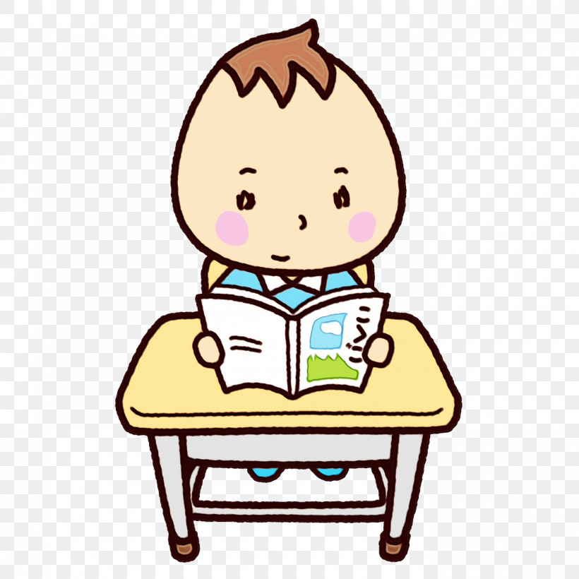 Cartoon Line Table Furniture Child, PNG, 1380x1380px, School Supplies, Cartoon, Child, Furniture, Happy Download Free