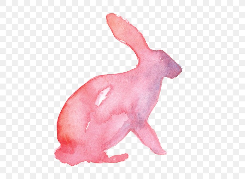 Domestic Rabbit Easter Bunny Watercolor Painting Drawing, PNG, 488x600px, Domestic Rabbit, Animal Figure, Carnivoran, Dog Like Mammal, Drawing Download Free
