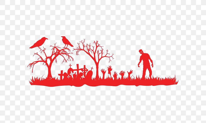 Cemetery Halloween Silhouette Clip Art, PNG, 700x490px, Watercolor, Cartoon, Flower, Frame, Heart Download Free