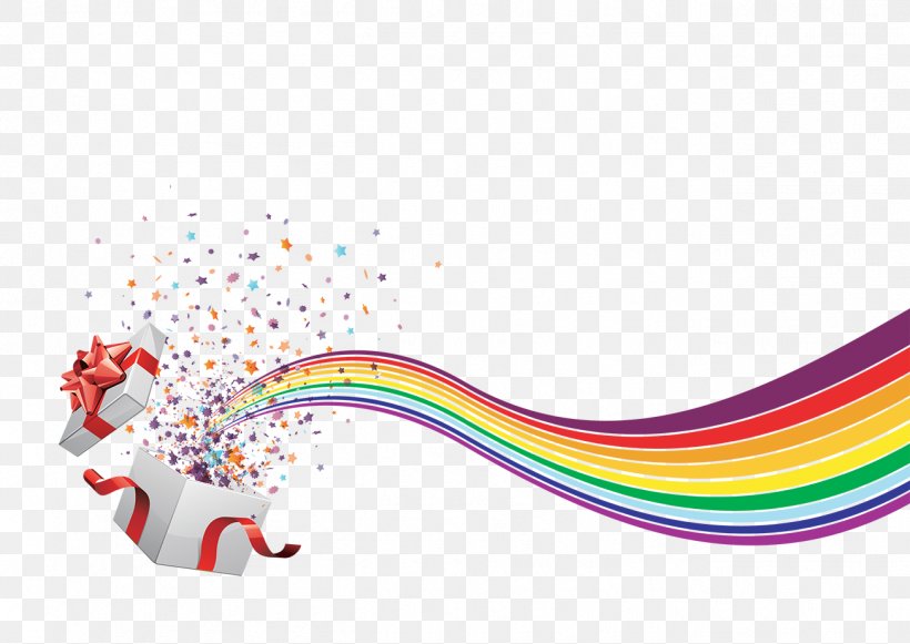 Gift Graphic Design Rainbow, PNG, 1304x924px, Gift, Cartoon, Designer, Drawing, Lottery Download Free