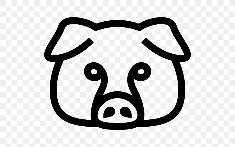 Pig Felidae Clip Art, PNG, 512x512px, Pig, Animal, Black, Black And White, Face Download Free