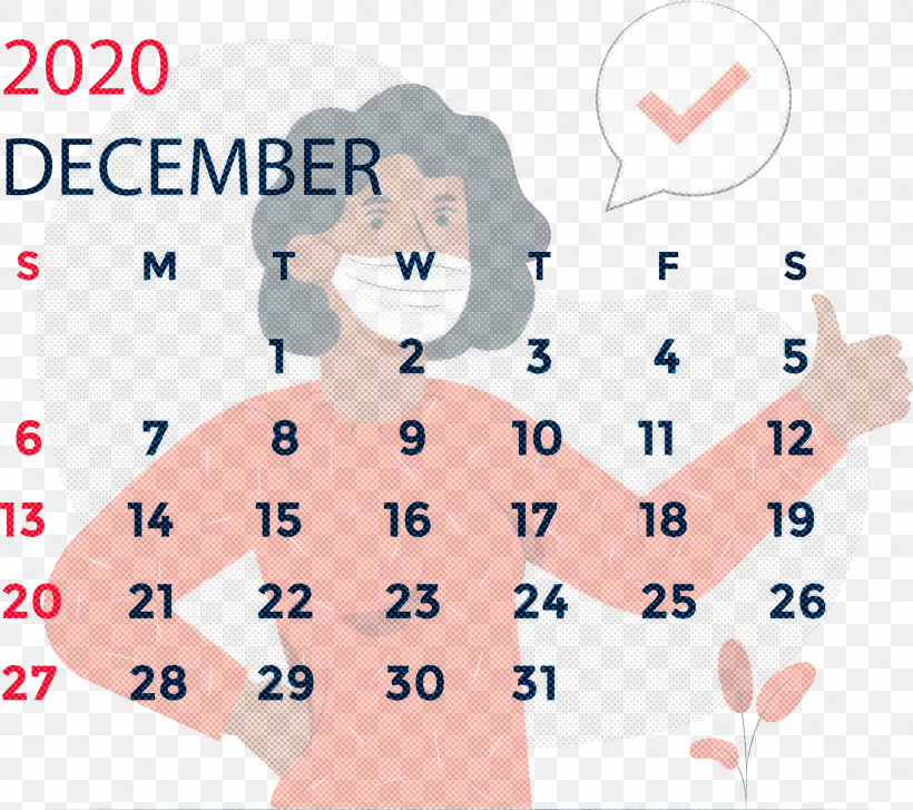 December 2020 Printable Calendar December 2020 Calendar, PNG, 3000x2660px, December 2020 Printable Calendar, Behavior, Blog, Cartoon, Computer Download Free