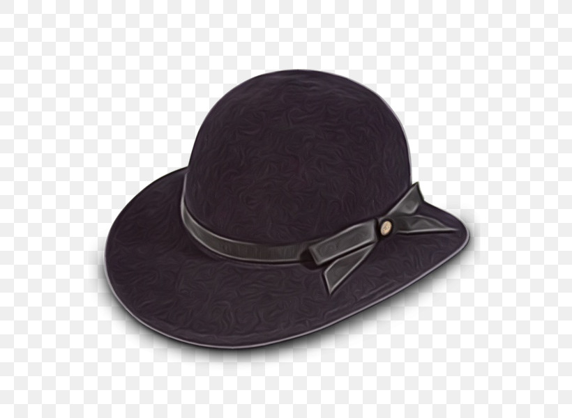 Fedora, PNG, 600x600px, Watercolor, Black, Clothing, Fedora, Felt Download Free