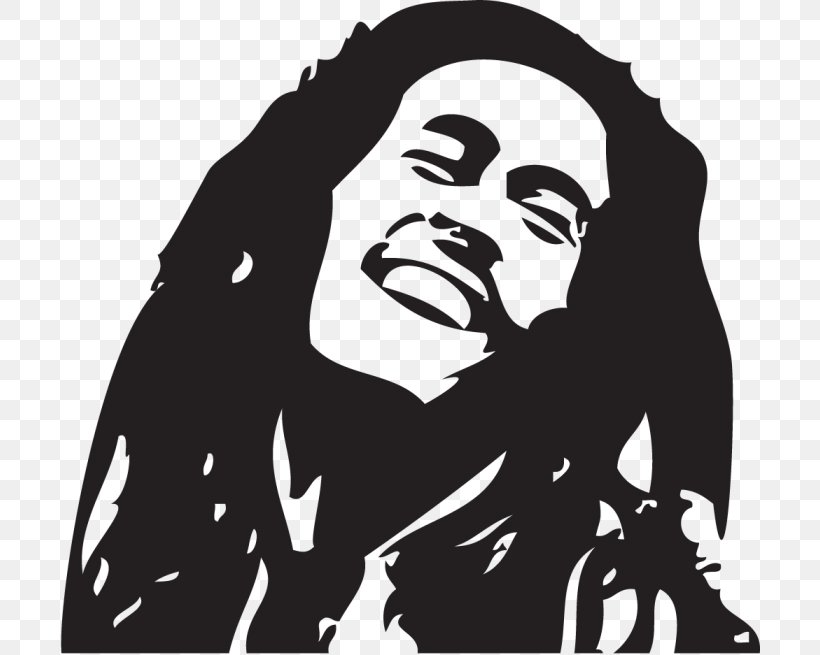 Bob Marley Stencil Reggae, PNG, 700x655px, Bob Marley, Art, Black, Black And White, Facial Hair Download Free