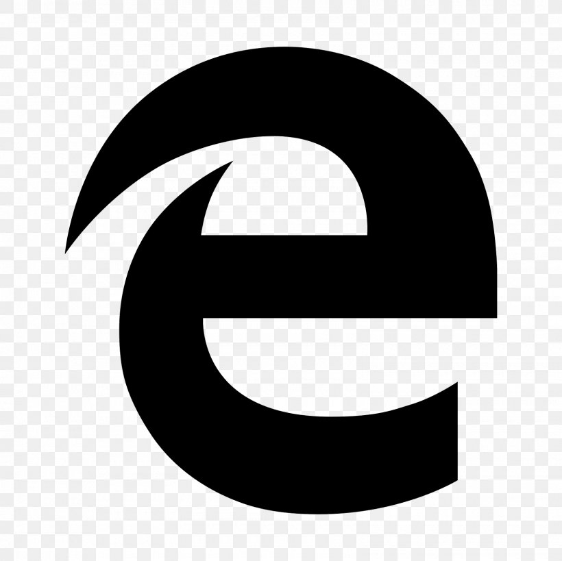 Microsoft Edge Internet Explorer, PNG, 1600x1600px, Microsoft Edge, Black And White, Brand, Crescent, Internet Explorer Download Free