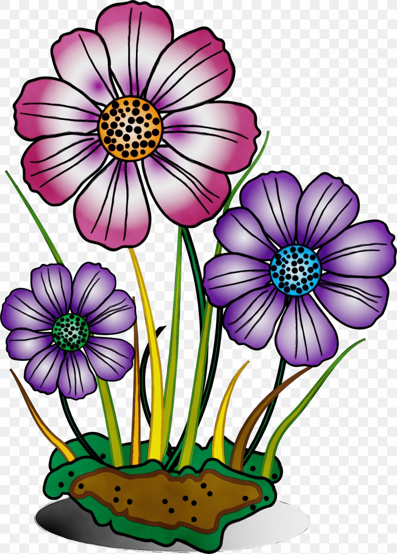 Flower Petal Plant Violet Purple, PNG, 1331x1854px, Watercolor, African Daisy, Daisy Family, Flower, Flowerpot Download Free