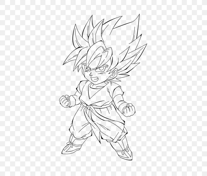 Goku Goten Majin Buu Trunks Sketch, PNG, 640x698px, Goku, Arm, Artwork, Black, Black And White Download Free