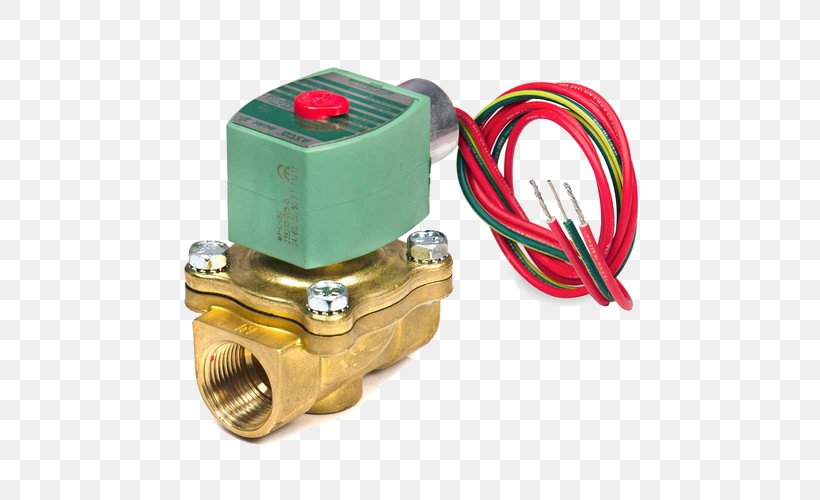 Solenoid Valve Brass Control Valves, PNG, 500x500px, Solenoid Valve, Brass, Cartridge Heater, Control Valves, Electrical Wires Cable Download Free