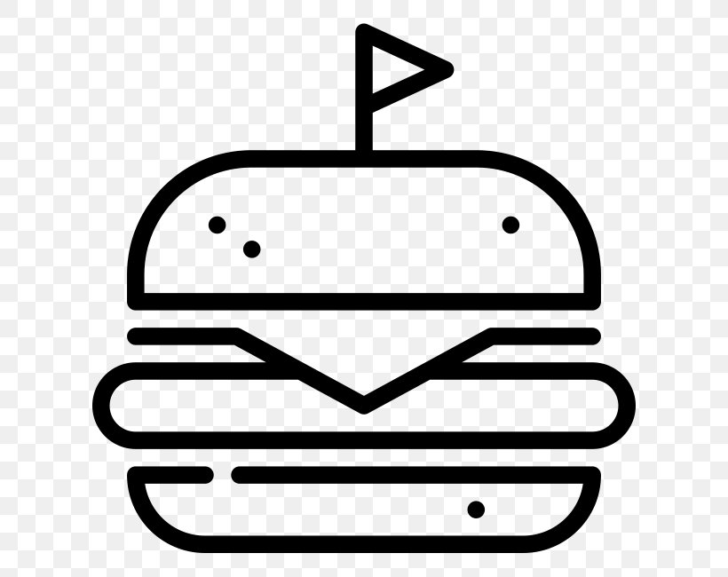 Hamburger Cafe Junk Food Restaurant, PNG, 650x650px, Hamburger, Area, Black And White, Cafe, Cooking Download Free