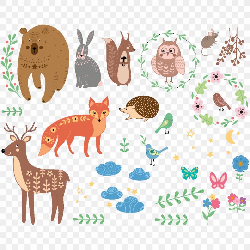 Clip Art Sticker Reindeer Wall Decal Scandinavia, PNG, 1200x1200px, Sticker, Animal, Animal Figure, Antler, Artwork Download Free