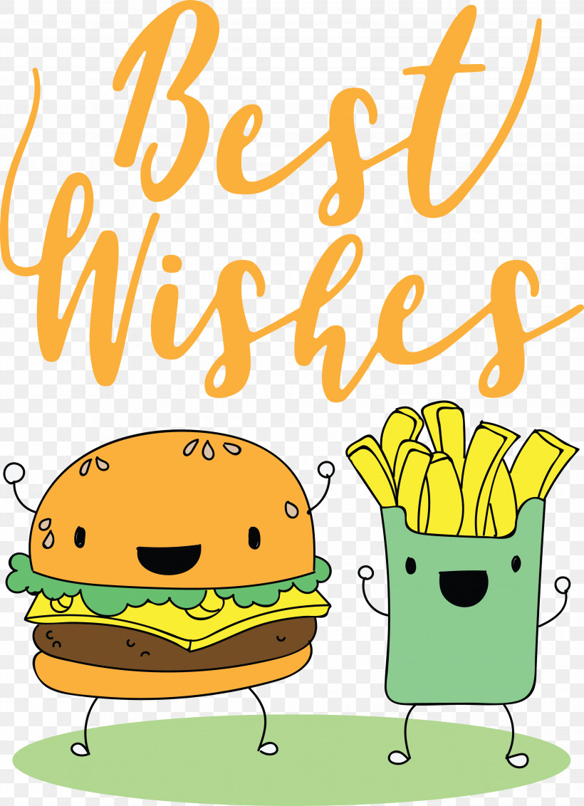 Fast Food Cartoon Yellow Plant Line, PNG, 3303x4562px, Fast Food, Cartoon, Happiness, Line, Meter Download Free