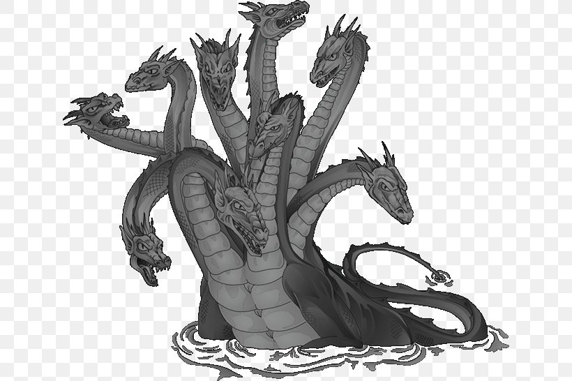 HydraWell Intervention AS /m/02csf Lernaean Hydra Index Term, PNG, 640x546px, Hydra, Black And White, Compression, Dragon, Drawing Download Free
