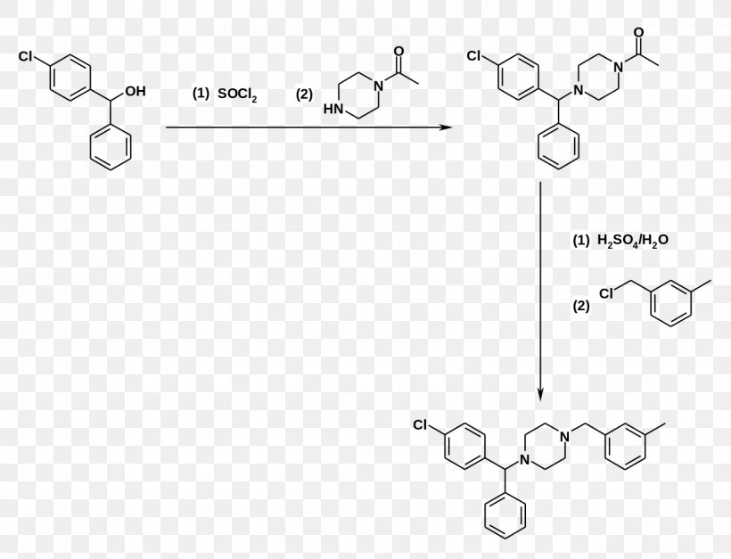 Meclizine Chemistry Pharmaceutical Drug 4-Nitrophenol Reaction Inhibitor, PNG, 1280x980px, Meclizine, Area, Auto Part, Black And White, Body Jewelry Download Free