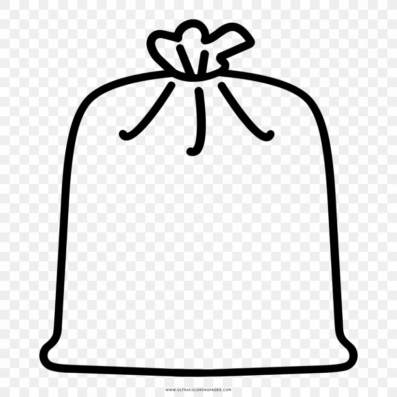 Plastic Bag Bin Bag Waste Gunny Sack, PNG, 1000x1000px, Plastic Bag, Area, Bag, Bin Bag, Black And White Download Free