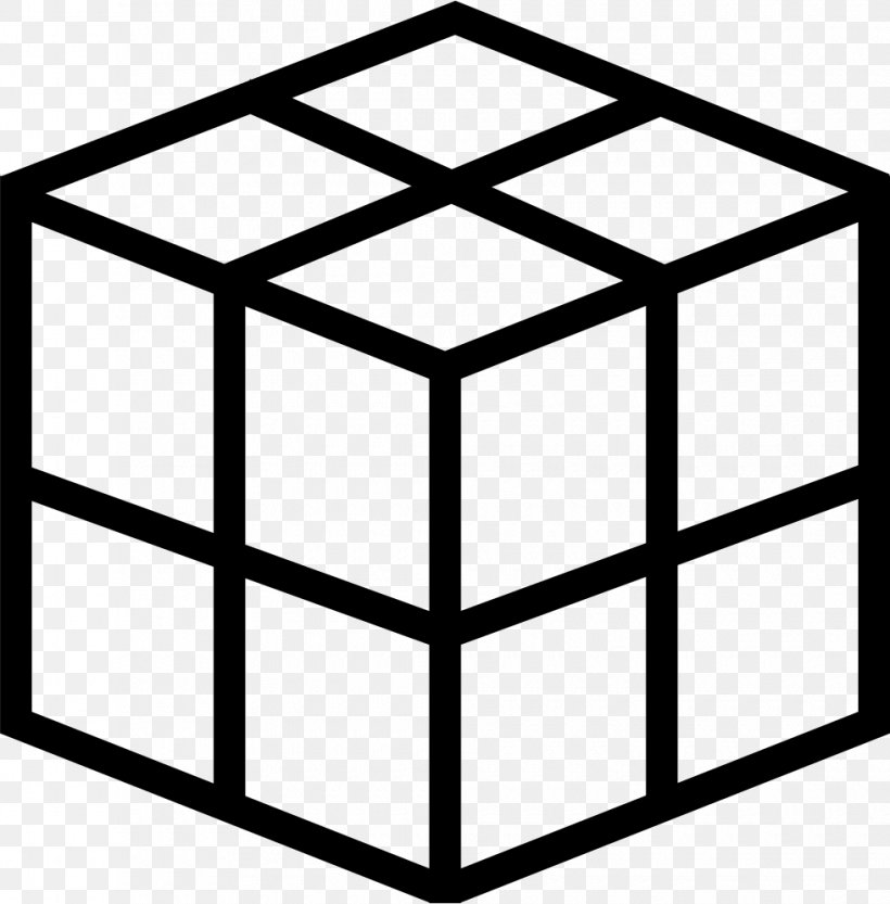 Rubik's Cube Shape Cubo De Espejos Puzzle Cube, PNG, 980x996px, Cube, Area, Black And White, Cubo De Espejos, Geometric Shape Download Free