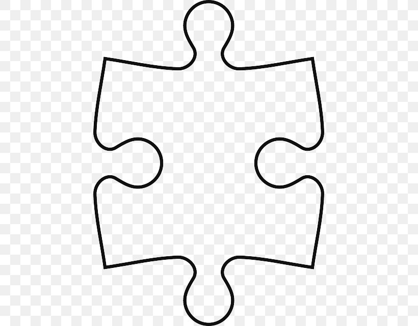 Jigsaw Puzzles Coloring Book Template Clip Art, PNG, 453x640px, Jigsaw Puzzles, Area, Artwork, Black, Black And White Download Free