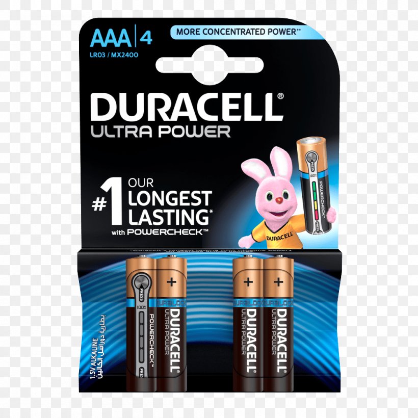 AAA Battery Duracell Alkaline Battery Electric Battery, PNG, 1000x1000px, Aa Battery, Aaa Battery, Alkaline Battery, Ampere Hour, Battery Download Free