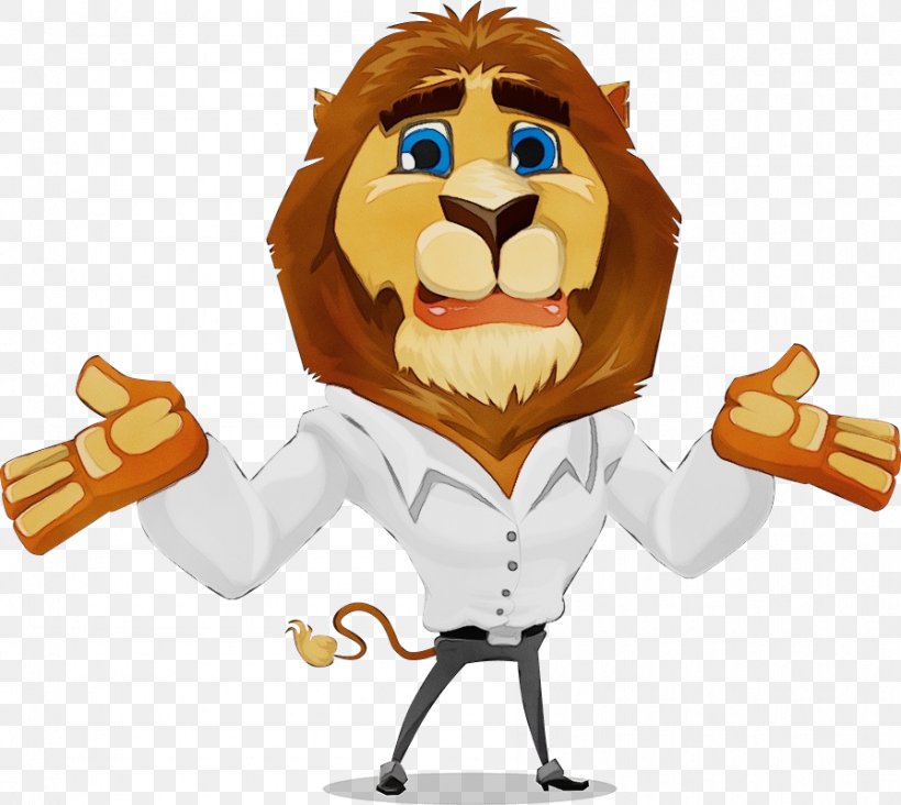 Cartoon Animation Lion Mascot, PNG, 895x800px, Watercolor, Animation, Cartoon, Lion, Mascot Download Free