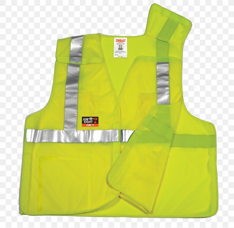Gilets High-visibility Clothing Yellow Jacket, PNG, 756x801px, Gilets, Clothing, Footwear, Green, High Visibility Clothing Download Free