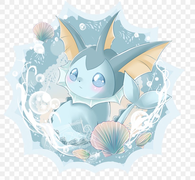 Vaporeon Eevee Pokémon Umbreon Cuteness, PNG, 851x785px, Watercolor, Cartoon, Flower, Frame, Heart Download Free