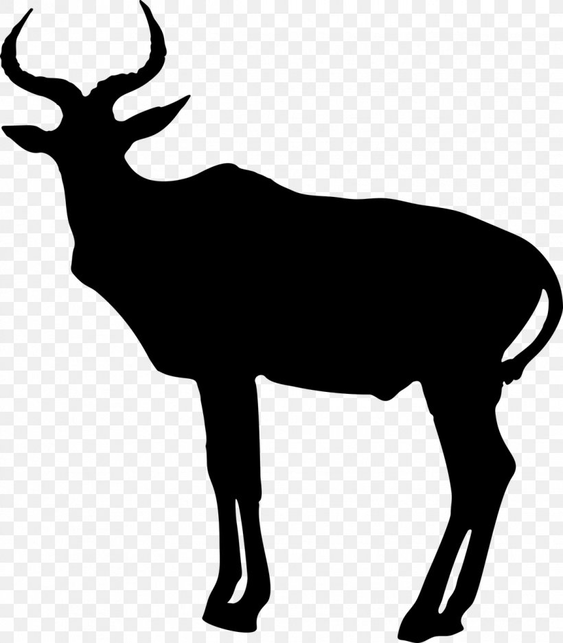 Antelope Pronghorn Silhouette Clip Art, PNG, 1119x1280px, Antelope, Antler, Black And White, Cow Goat Family, Deer Download Free