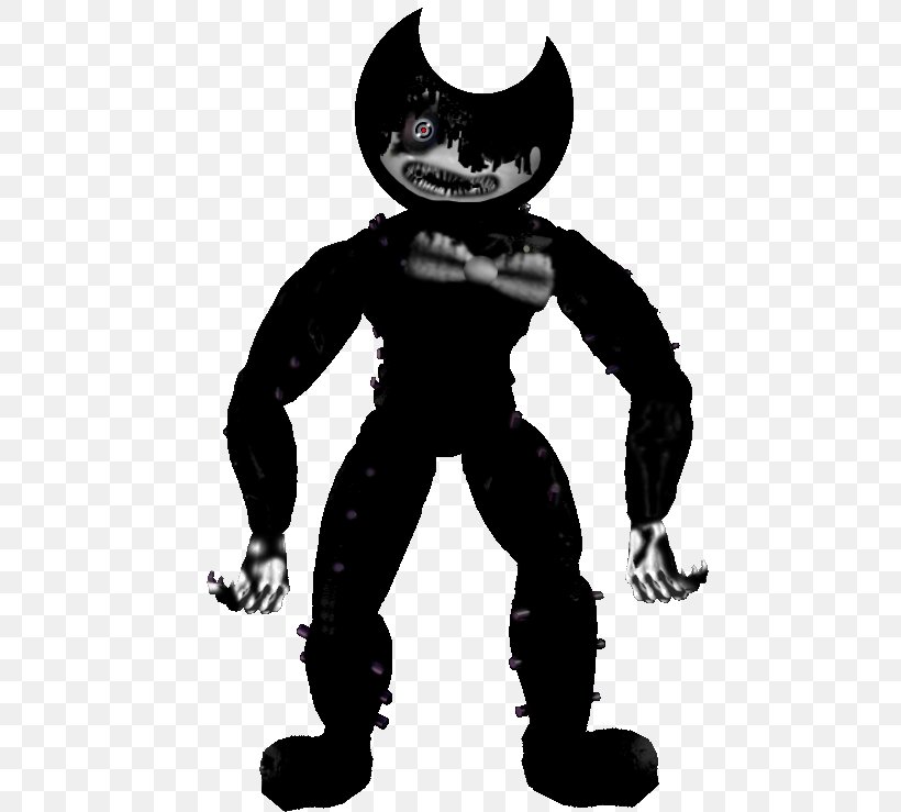 Bendy And The Ink Machine Drawing Demon Digital Art Monster, PNG, 474x739px, Bendy And The Ink Machine, Art, Black, Black And White, Carnivoran Download Free