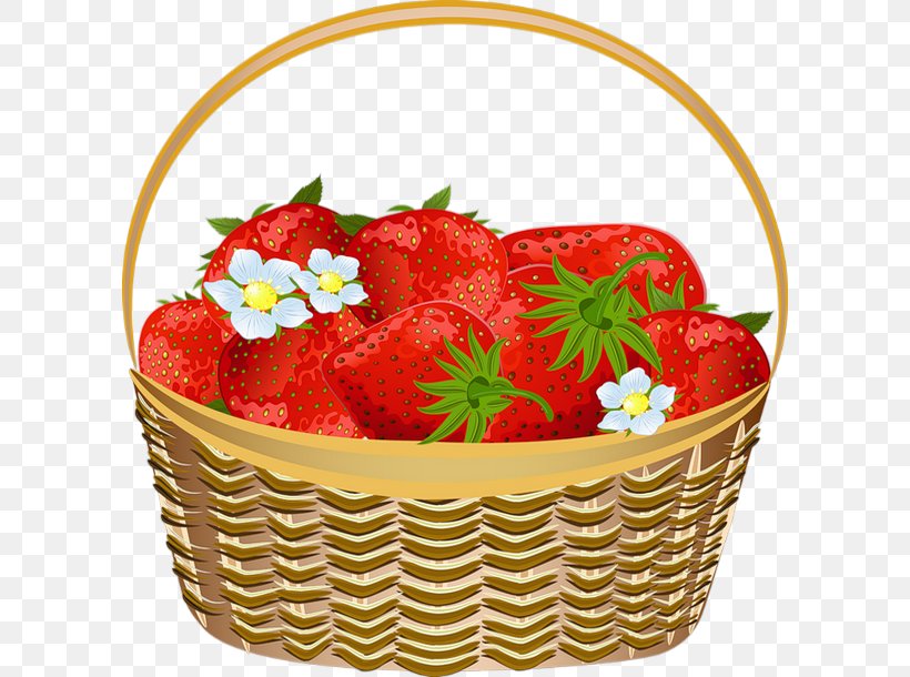 Strawberry Basket Fruit Drawing Clip Art, PNG, 600x610px, Strawberry, Basket, Berry, Cut Flowers, Drawing Download Free