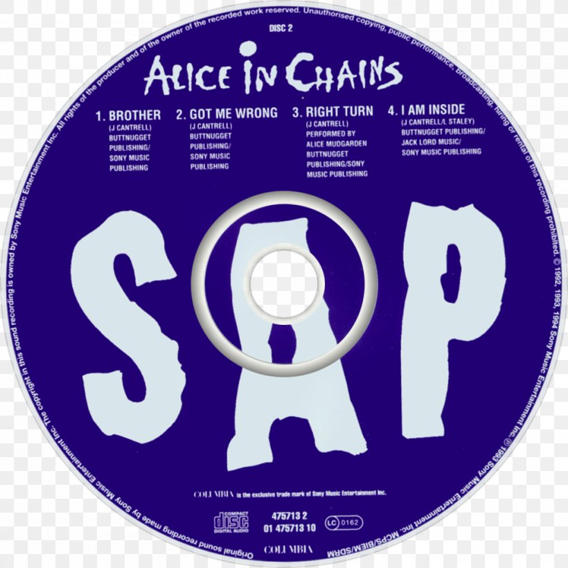 Alice In Chains Sap Compact Disc Nothing Safe: Best Of The Box Grunge, PNG, 1000x1000px, Watercolor, Cartoon, Flower, Frame, Heart Download Free