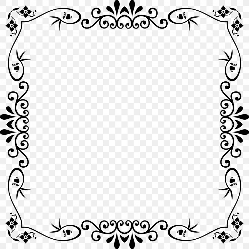 Borders And Frames Clip Art, PNG, 1280x1280px, Borders And Frames, Area, Art, Black, Black And White Download Free
