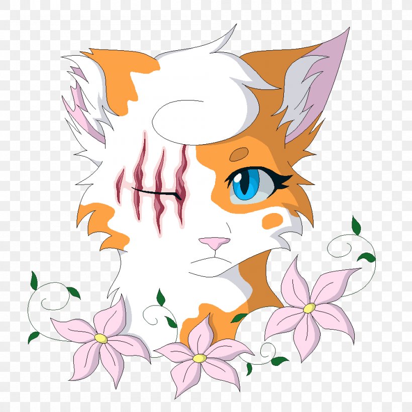 Cat Forest Of Secrets Whiskers Warriors Brightheart, PNG, 1000x1000px, Watercolor, Cartoon, Flower, Frame, Heart Download Free