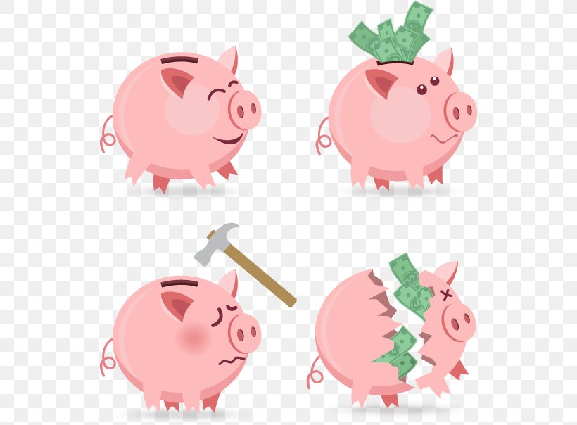 Domestic Pig Piggy Bank Money, PNG, 538x604px, Domestic Pig, Bank, Debt, Finance, Financial Transaction Download Free