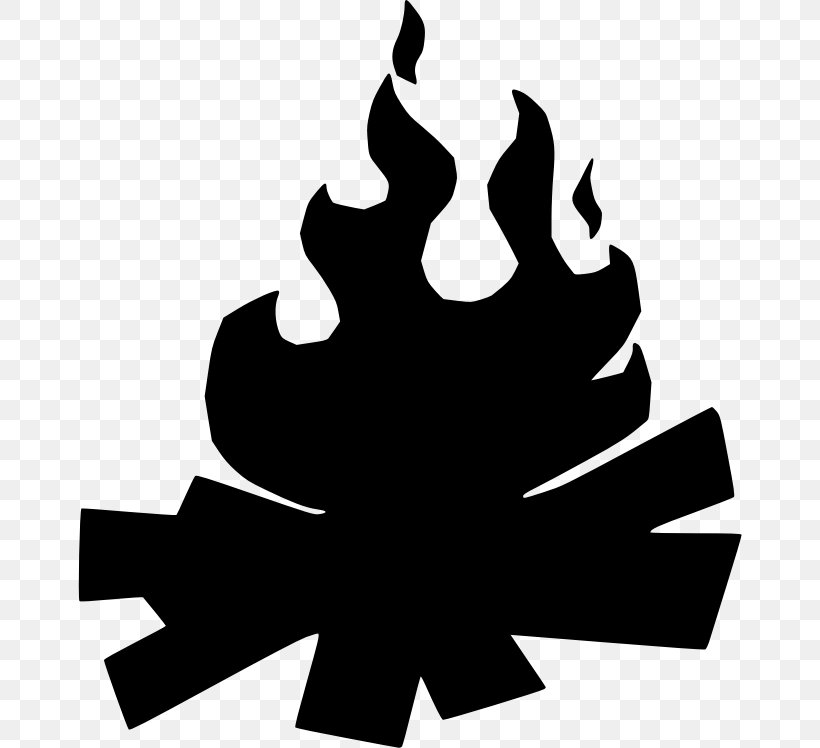 Campfire Clip Art, PNG, 664x748px, Campfire, Black And White, Bonfire, Hand, Leaf Download Free