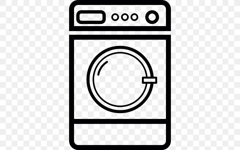 Washing Machines Laundry Home Appliance Clothes Dryer Cleaning, PNG, 512x512px, Washing Machines, Area, Black, Black And White, Brand Download Free