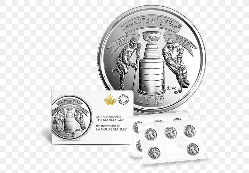 2017 Stanley Cup Playoffs Canada Quarter Coin, PNG, 570x570px, Canada, Black And White, Brand, Cent, Coin Download Free