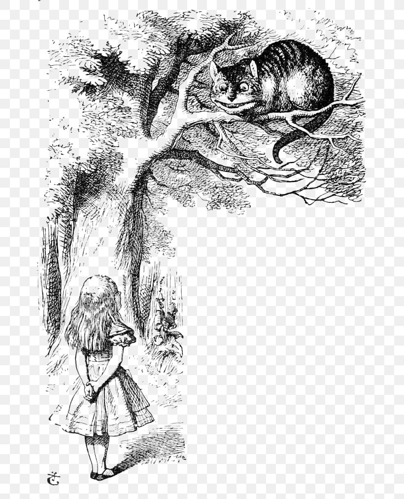 Alice's Adventures In Wonderland Cheshire Cat The Mad Hatter March Hare YouTube, PNG, 687x1011px, Alice S Adventures In Wonderland, Alice In Wonderland, Art, Artwork, Black And White Download Free