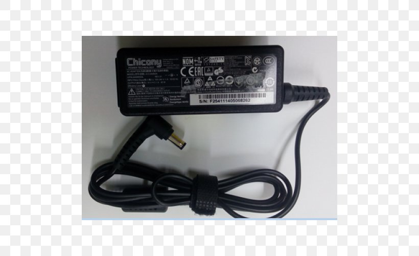 Battery Charger AC Adapter Laptop Chicony Electronics, PNG, 500x500px, Battery Charger, Ac Adapter, Acer, Adapter, Alternating Current Download Free