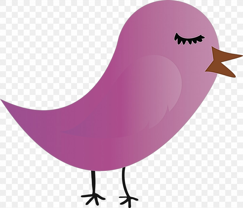 Bird Pink Purple Violet Cartoon, PNG, 3000x2566px, Cartoon Bird, Animation, Beak, Bird, Cartoon Download Free