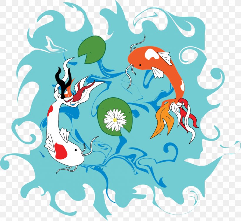 Koi Fish Pond Clip Art, PNG, 900x826px, Koi, Art, Carp, Cartoon, Drawing Download Free