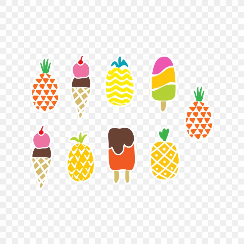 Fruit Ice Cream Sticker Pineapple Wall Decal, PNG, 1200x1200px, Fruit, Adhesive, Cuisine, Easter Egg, Food Download Free