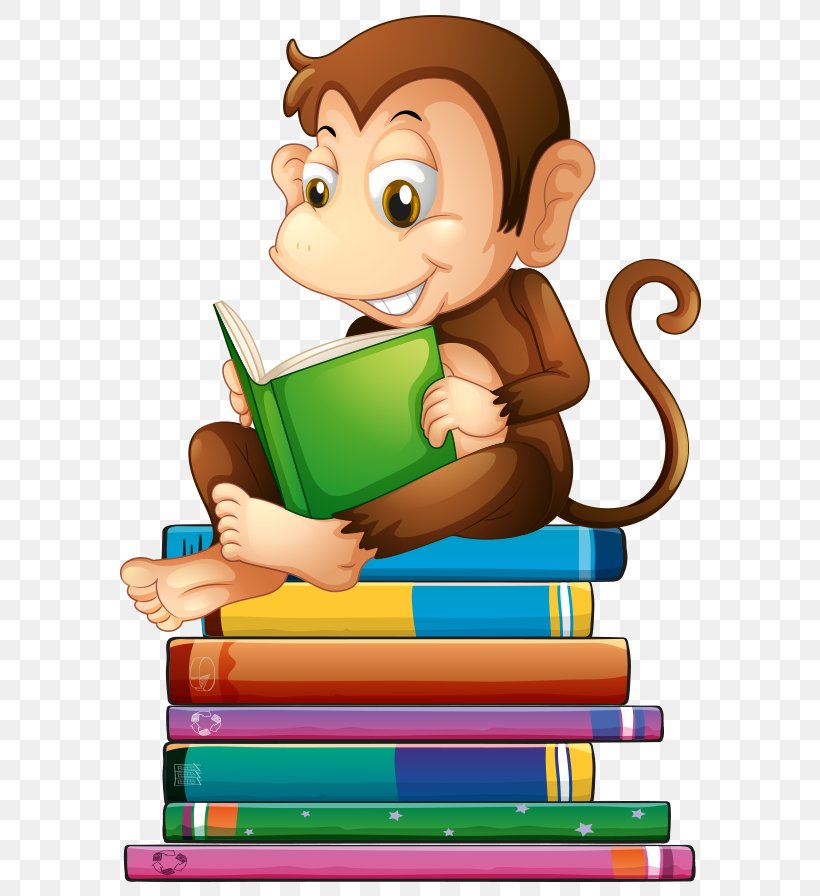 Monkey Book Chimpanzee Reading Stock Photography Clip Art, PNG ...