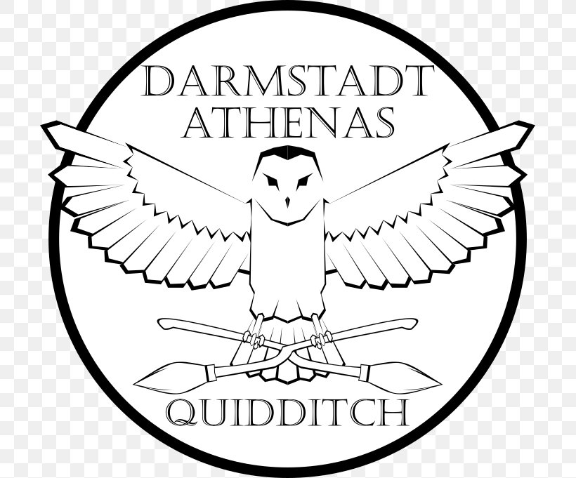 Darmstadt Athenas Quidditch Braunschweiger Broomicorns Quidditch Sports Darmstadt University Of Technology, PNG, 705x681px, Quidditch, Area, Artwork, Beak, Bird Download Free