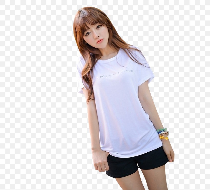 Kim Shin-Young Ulzzang Korean T-shirt, PNG, 563x742px, Watercolor, Cartoon, Flower, Frame, Heart Download Free