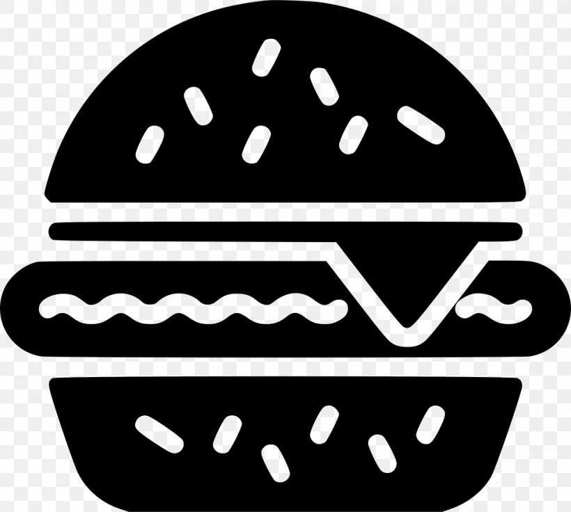 Hamburger Junk Food Fast Food, PNG, 980x880px, Hamburger, Area, Automotive Lighting, Black, Black And White Download Free