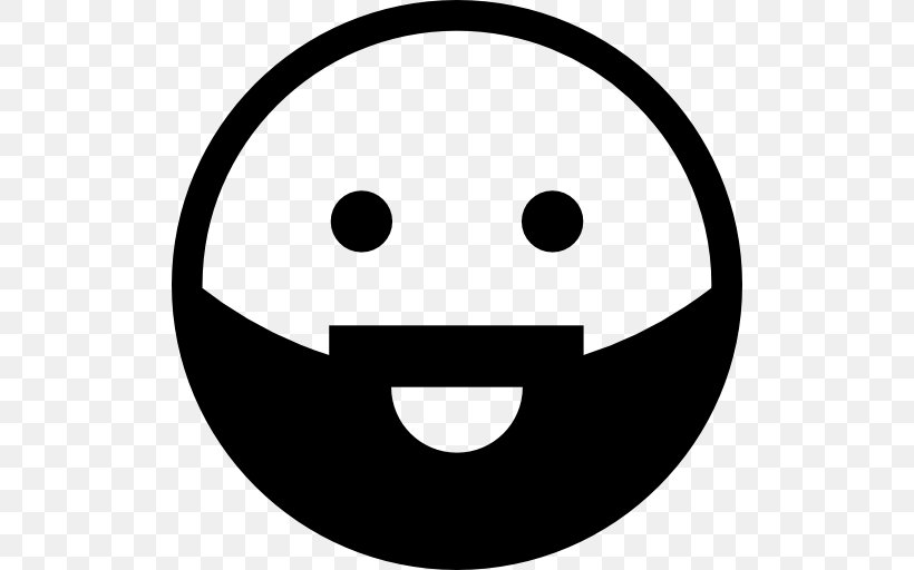 Smiley Emoticon Emoji, PNG, 512x512px, Smiley, Area, Beard, Black, Black And White Download Free