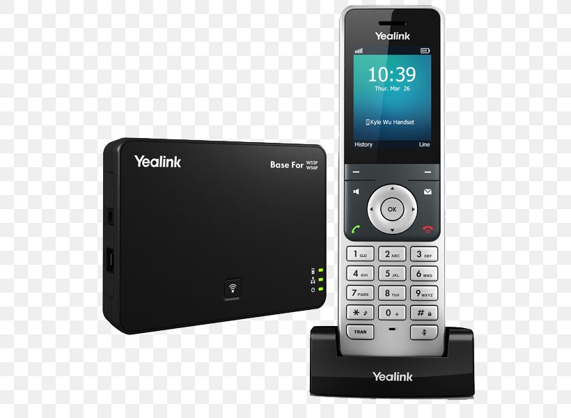 Digital Enhanced Cordless Telecommunications Yealink W52H Cordless Telephone VoIP Phone, PNG, 600x600px, Yealink W52h, Business Telephone System, Cellular Network, Communication Device, Cordless Telephone Download Free