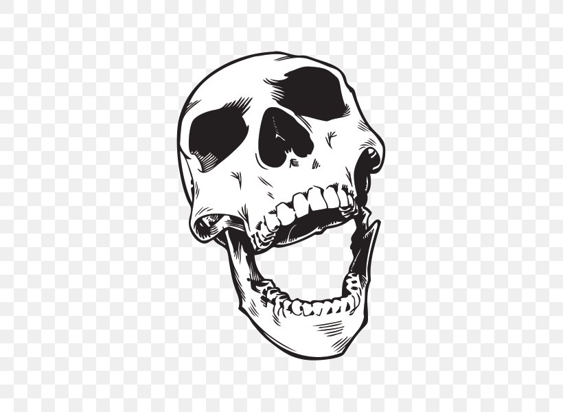 Skull Clip Art Image Sticker Vector Graphics, PNG, 600x600px, Skull, Bone, Decal, Drawing, Face Download Free